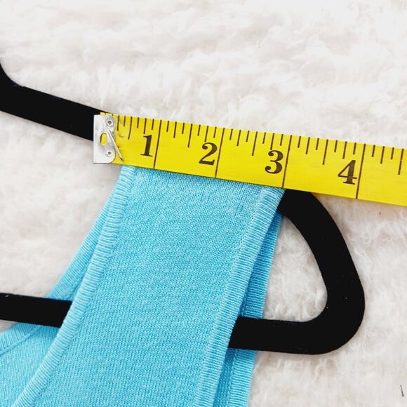 Tank Top Size 1X Aqua Luxury Feel Soft Girl Casual Chic Vacation Ribbed Travel - Picture 5 of 10